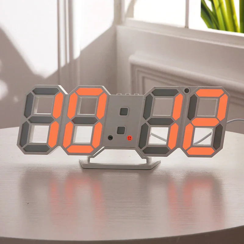 Relógio digital de parede LED 3D