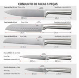 Conjunto de facas Lumai profissional