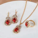 Relógio Escarlate com Colar, Brinco e Anel - Darzo