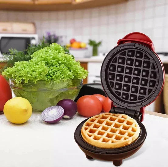 Mini Máquina de Waffles Elétrica Portátil
