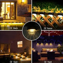 Luminária Solar Para Escada Parede Muro À Prova D'água 8 unidades