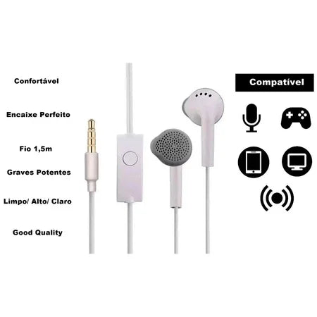 Fone de ouvido com fio